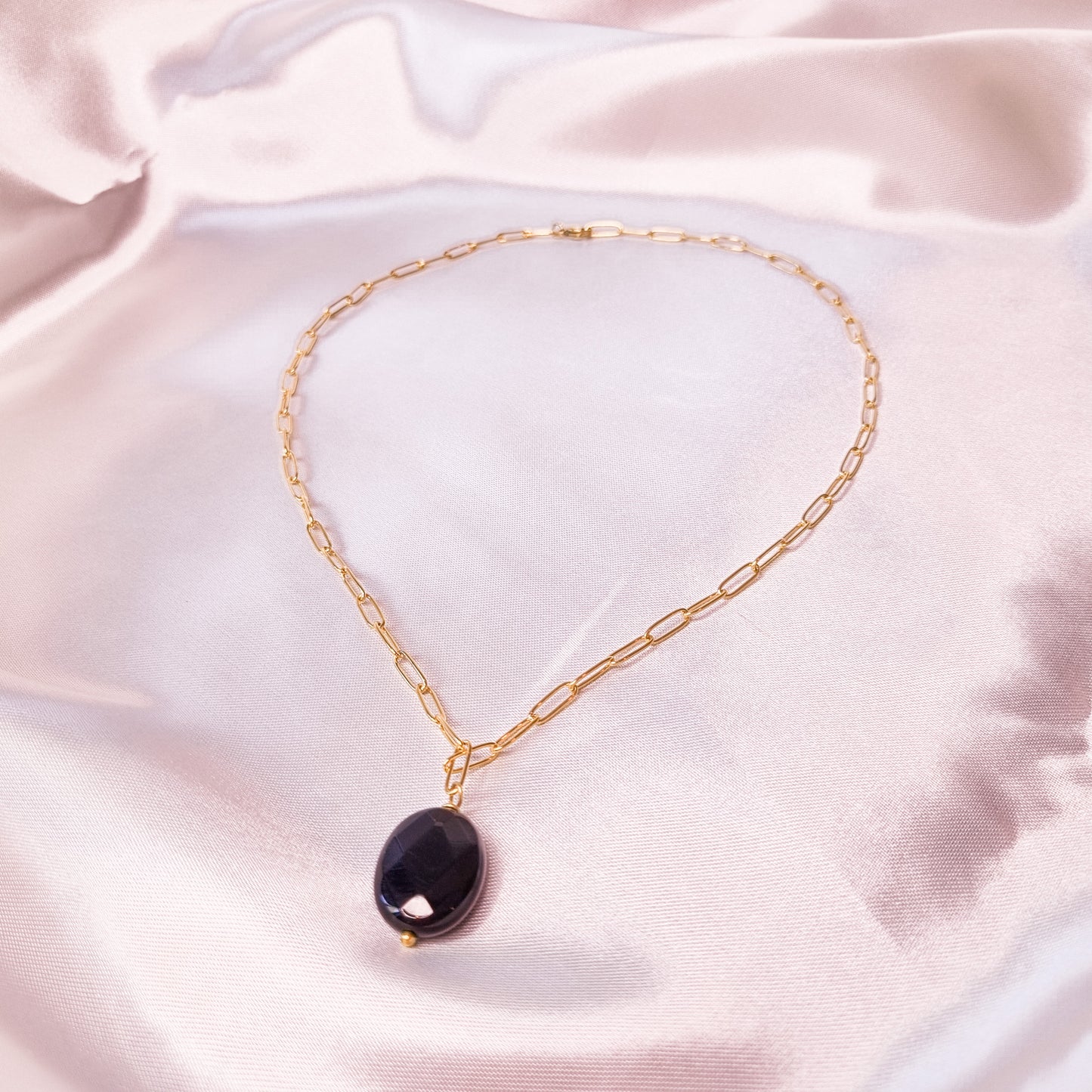 Collier Morticia Obsidienne