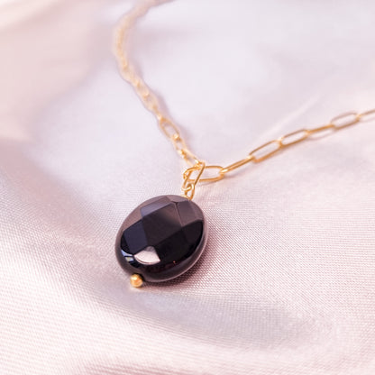 Collier Morticia Obsidienne