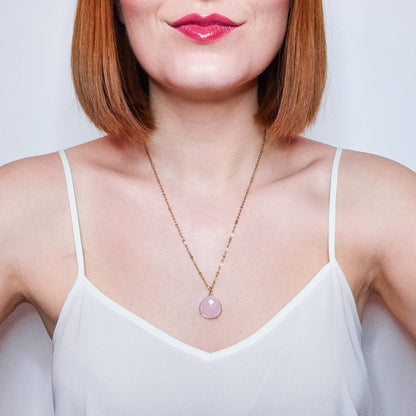 Collier Thalie Quartz Rose